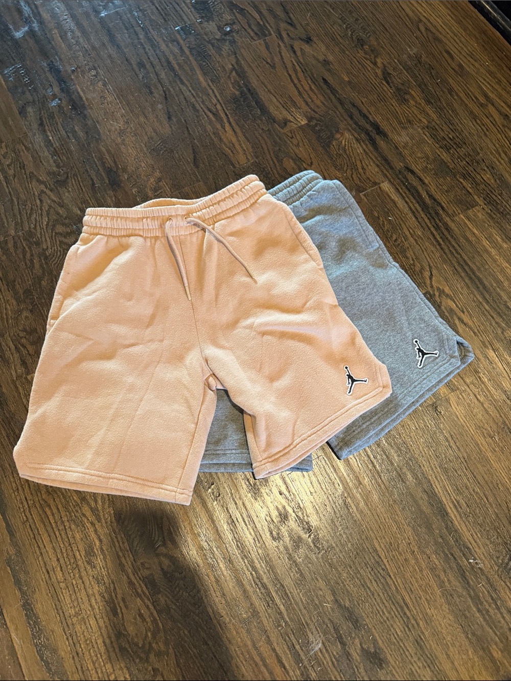 Jordan Kids Cotton Shorts in Tan and Gray